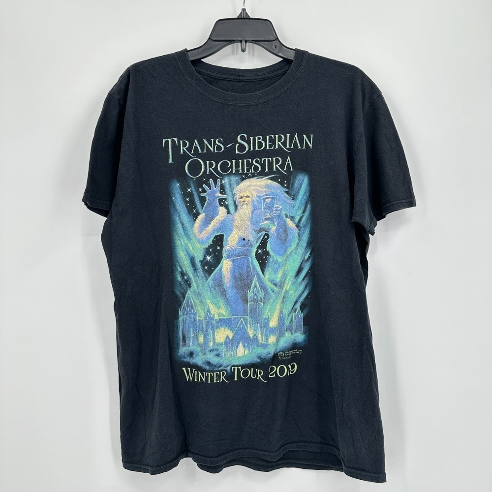 Trans-Siberian Orchestra T-Shirt Mens L Black Winter Tour 2019 Classical Music